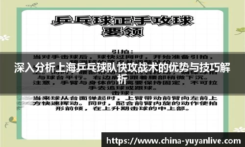 深入分析上海乒乓球队快攻战术的优势与技巧解析